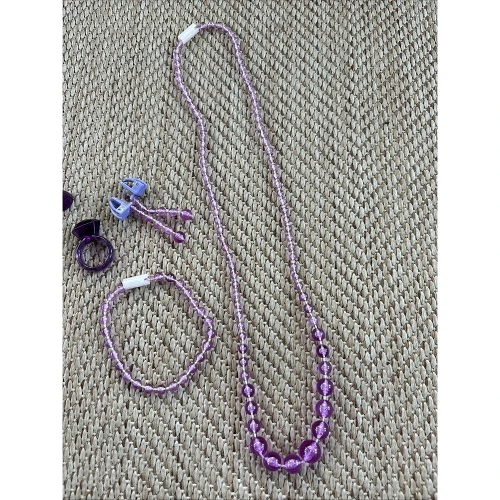 Pretty Pretty Princess: Disney Cinderella Replacement PARTS Purple Necklace Ring